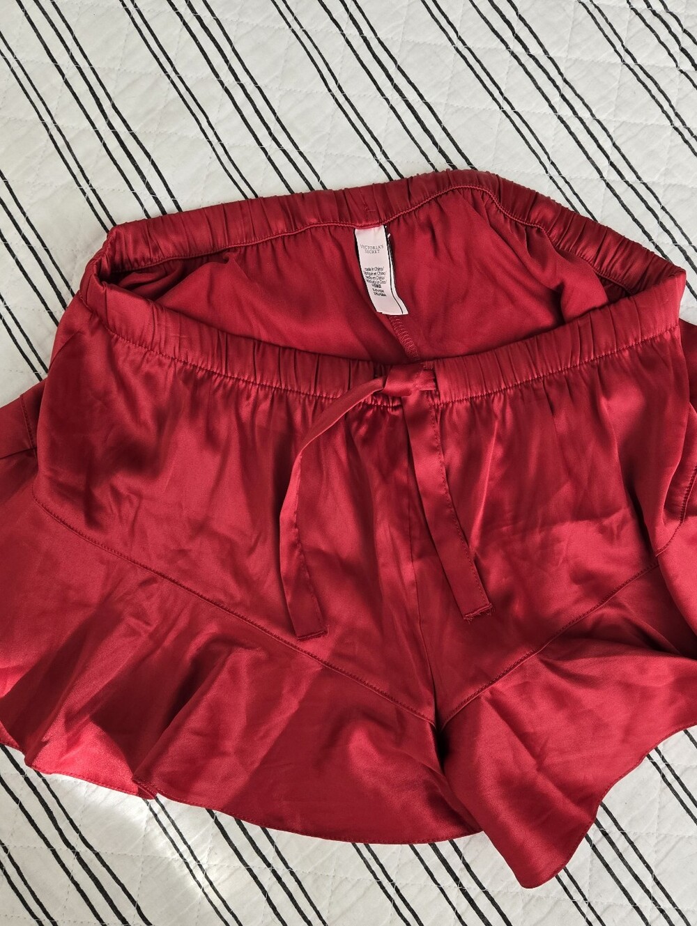 Victoria's Secret Satin Sleep Shorts In Wine